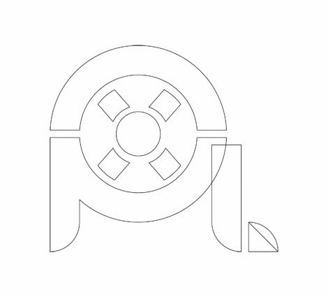 Creation of PXL logo no "X": Step 1